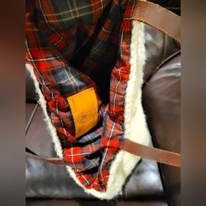 Wool Purse with Leather Handles